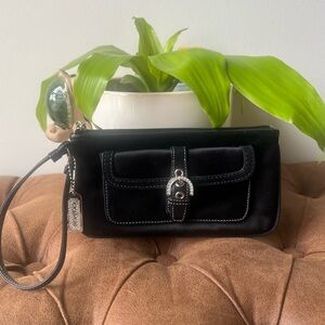 Coach Limited Edition Vintage Swarovski Nickel Wristlet